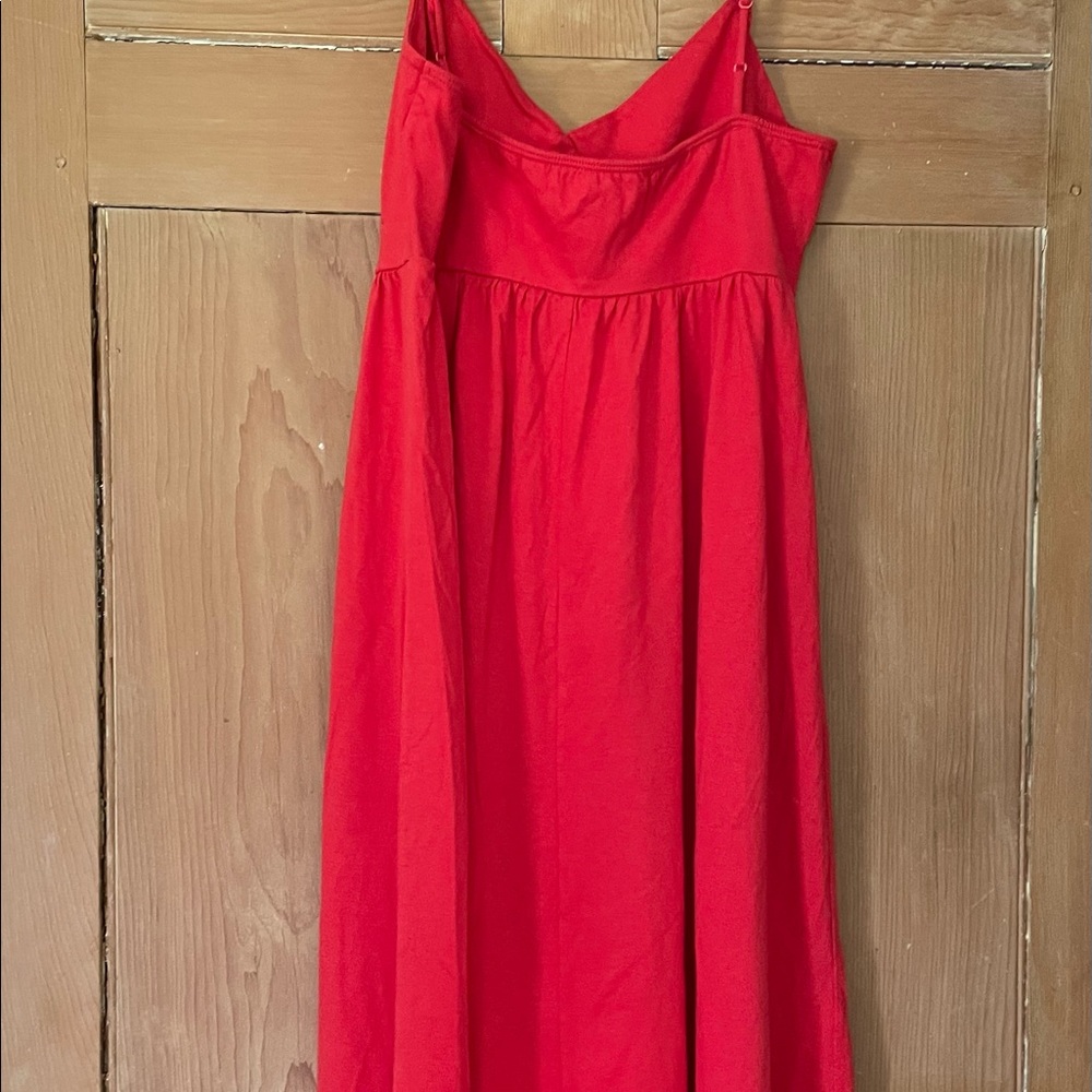Gap Maxie Dress in red.
